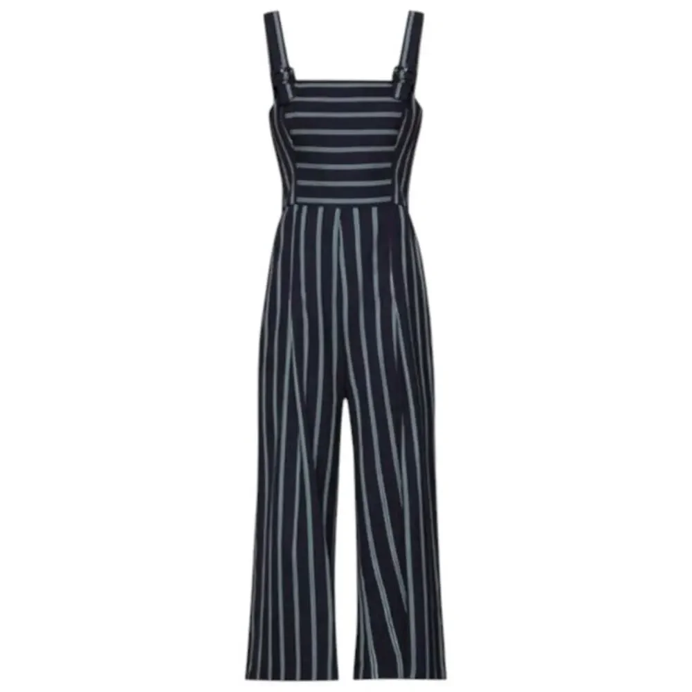BCBGeneration Navy Buckle Strap Jumpsuit Size 10